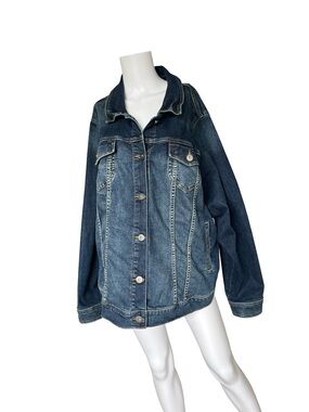 Torrid Jean Jacket Classic Denim Cotton Blend Stretch Womens 4 Plus Size 4X